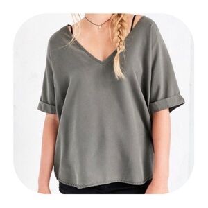 Ecote M lyocell olive oversized tee
